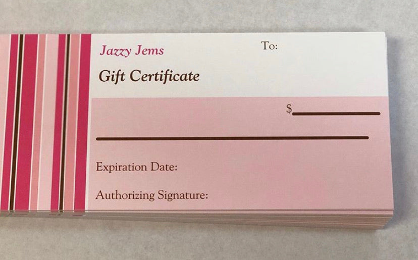 Jazzy Jems Gift Cards