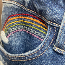 1481-Rainbow embroidery Judy blue jeans